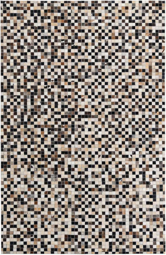 5' 1 x 7' 10 Cowhide Leather Rug