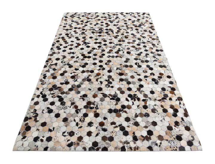 5' 1 x 8' Cowhide Leather Rug