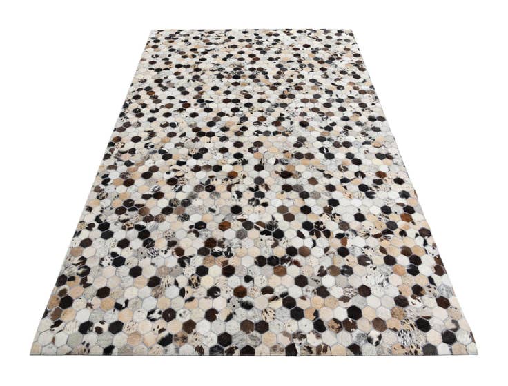 Detail image of 5' 1 x 8' Cowhide Leather Rug