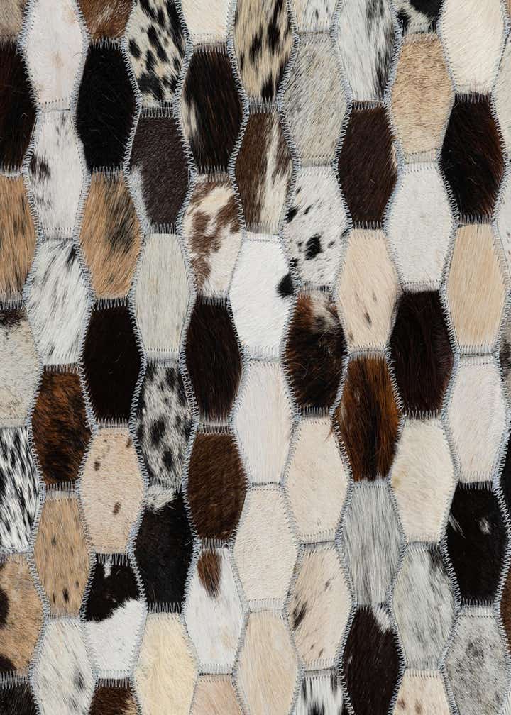 5' 1 x 8' Cowhide Leather Rug
