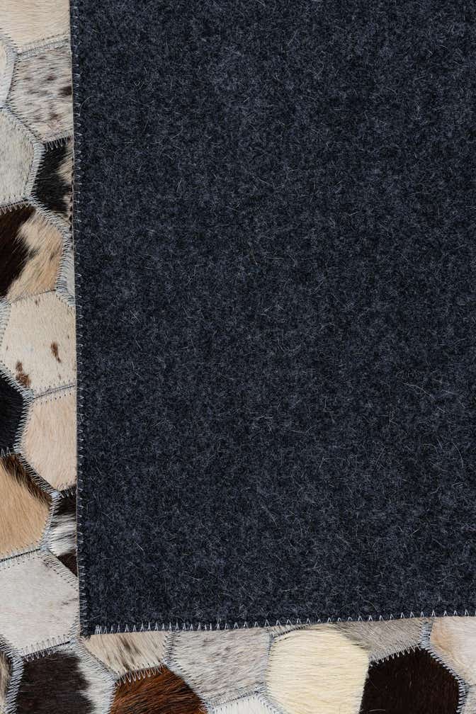 5' 1 x 8' Cowhide Leather Rug