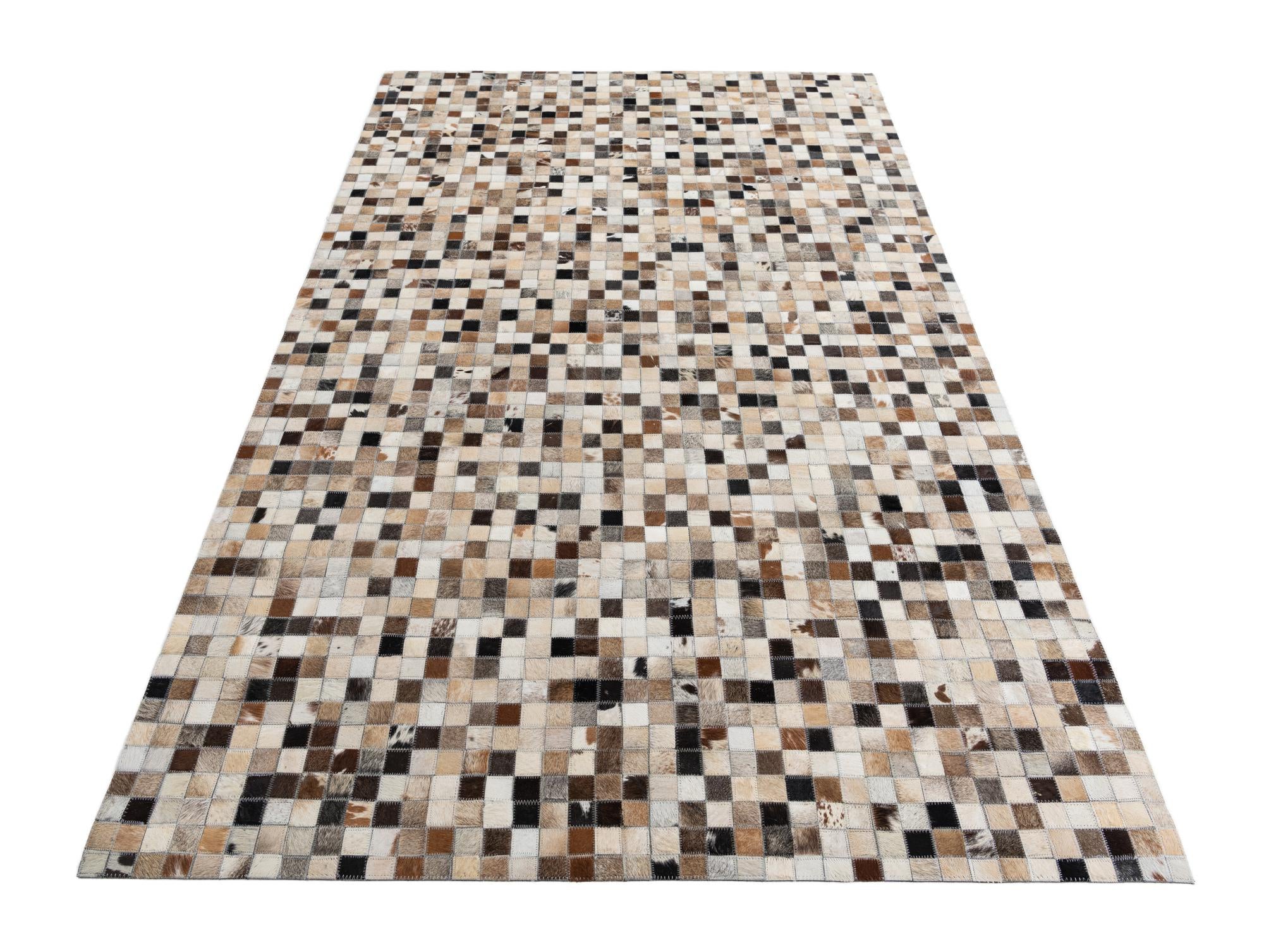 5' x 7' 10 Cowhide Leather Rug