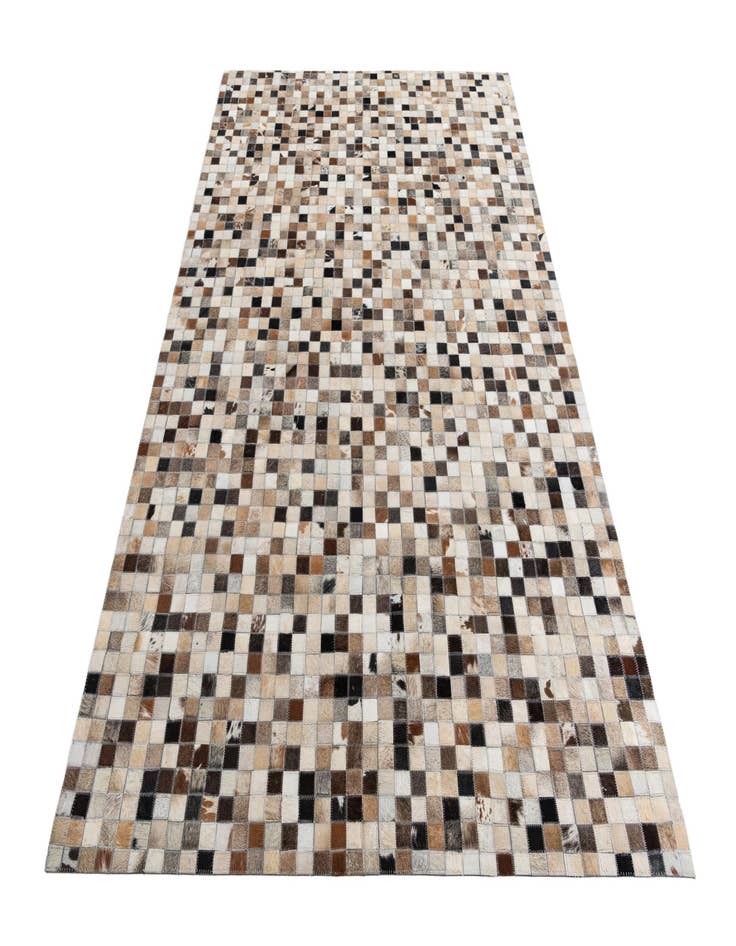 Detail image of 5' x 7' 10 Cowhide Leather Rug