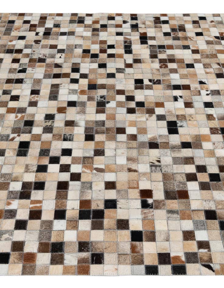 Detail image of 5' x 7' 10 Cowhide Leather Rug