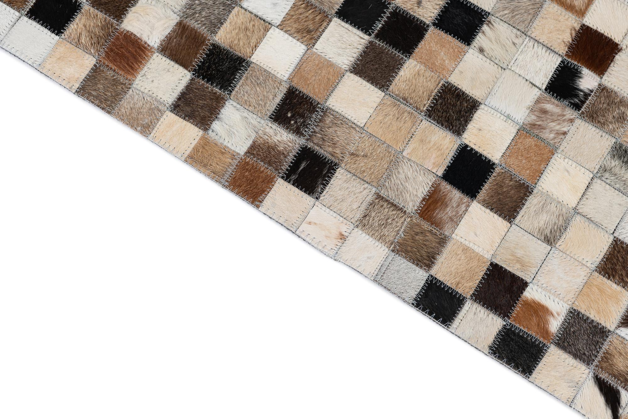 5' x 7' 10 Cowhide Leather Rug