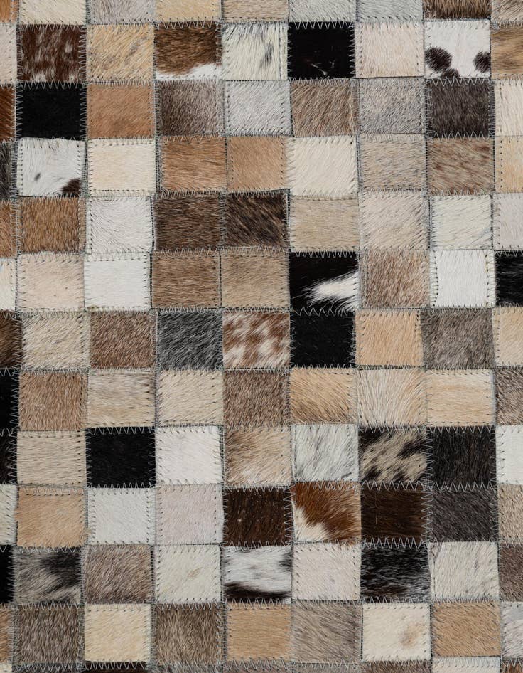 Detail image of 5' x 7' 10 Cowhide Leather Rug