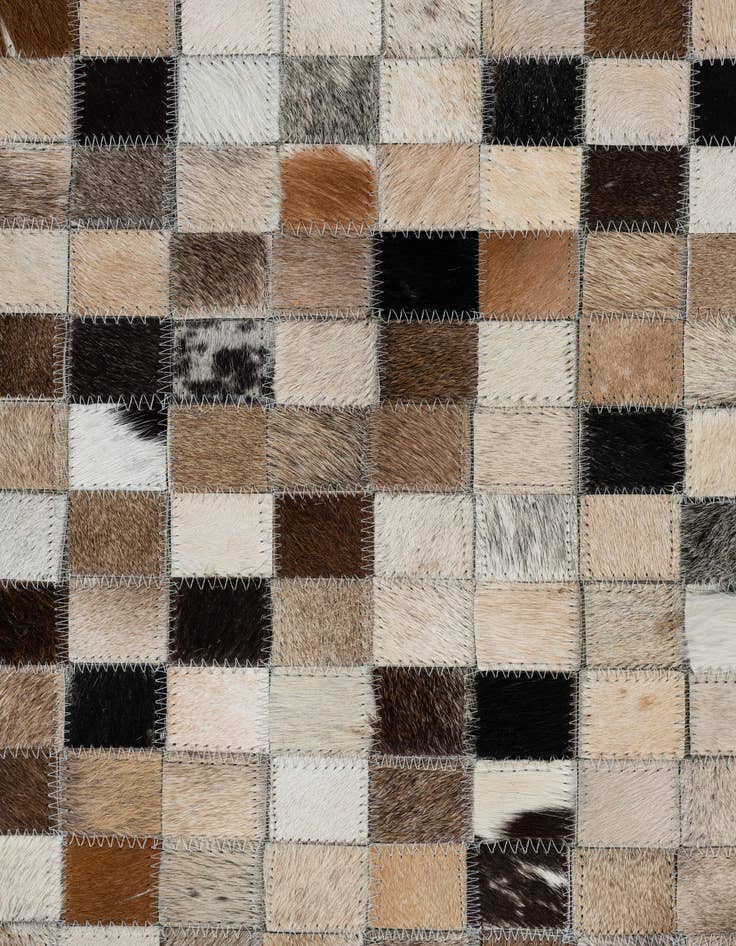 Detail image of 5' x 7' 10 Cowhide Leather Rug