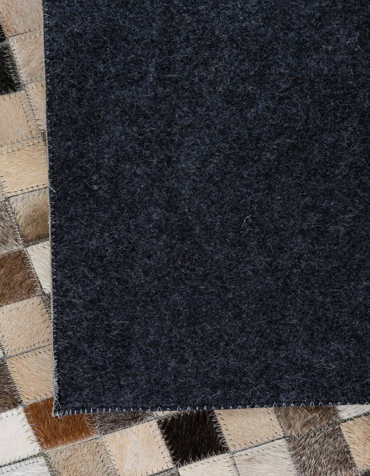 Detail image of 5' x 7' 10 Cowhide Leather Rug