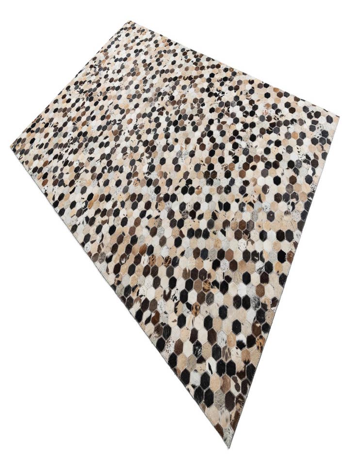 Detail image of 5' 2 x 8' Cowhide Leather Rug