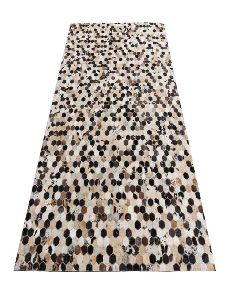 Detail image of 5' 2 x 8' Cowhide Leather Rug