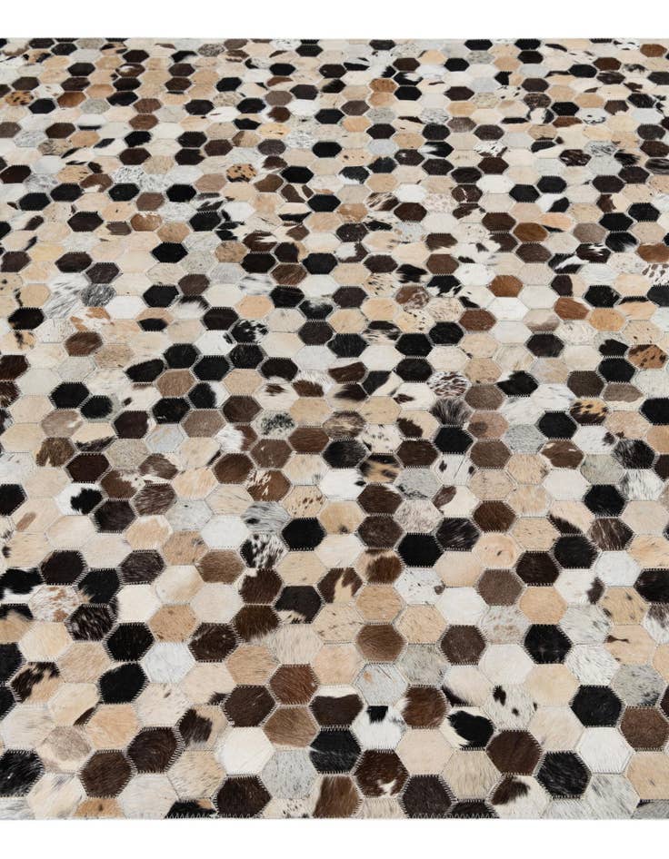 Detail image of 5' 2 x 8' Cowhide Leather Rug