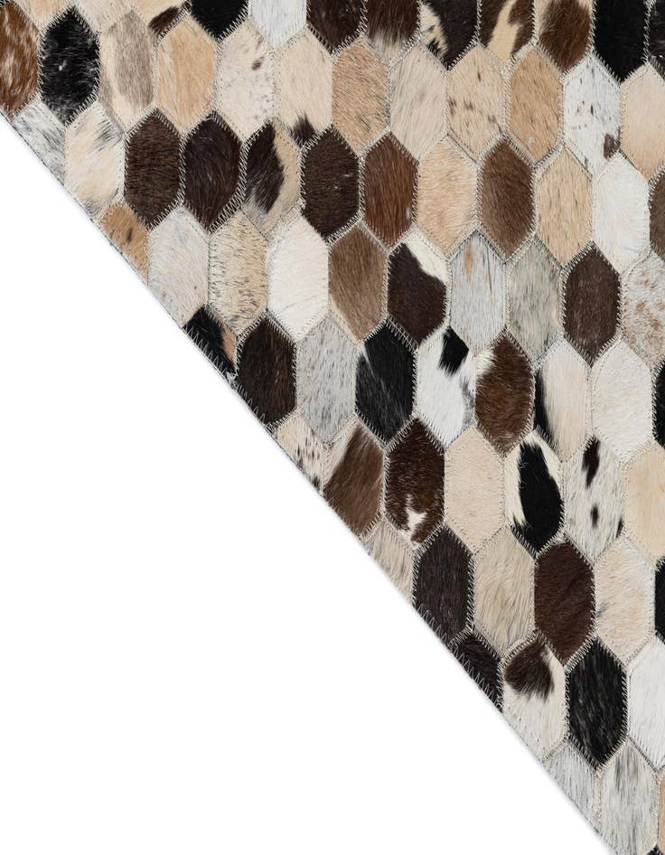 Detail image of 5' 2 x 8' Cowhide Leather Rug