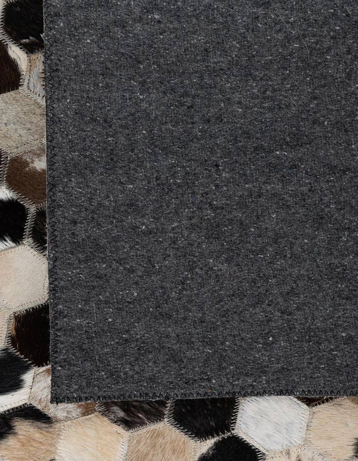 Detail image of 5' 2 x 8' Cowhide Leather Rug