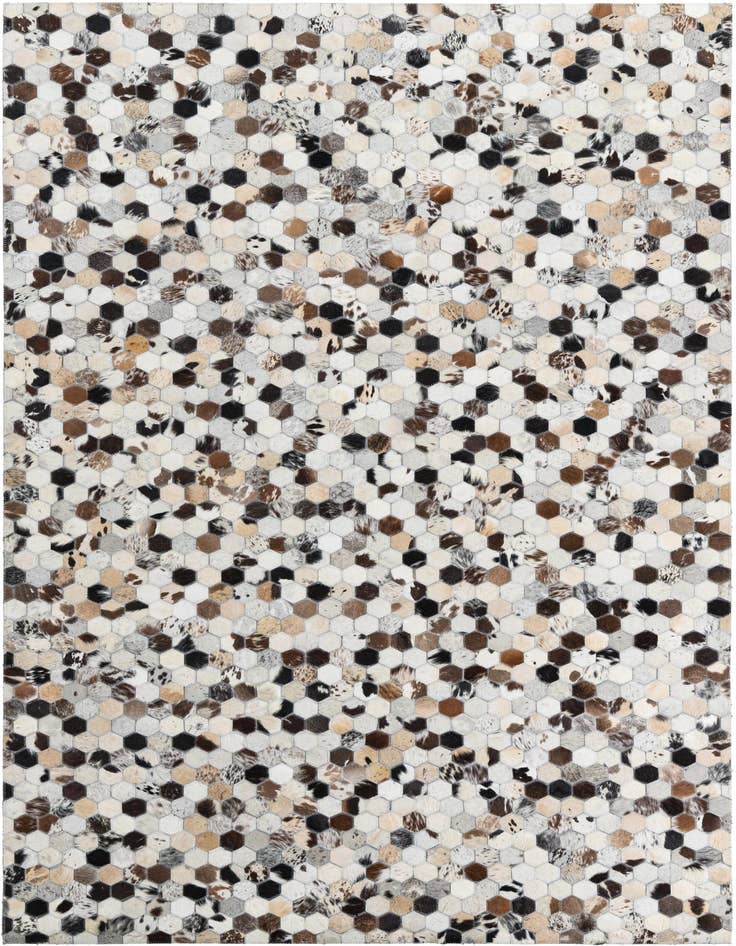 Detail image of 5' 1 x 8' 2 Cowhide Leather Rug