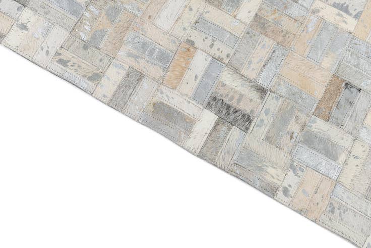 Detail image of 8' 1 x 10' Cowhide Leather Rug