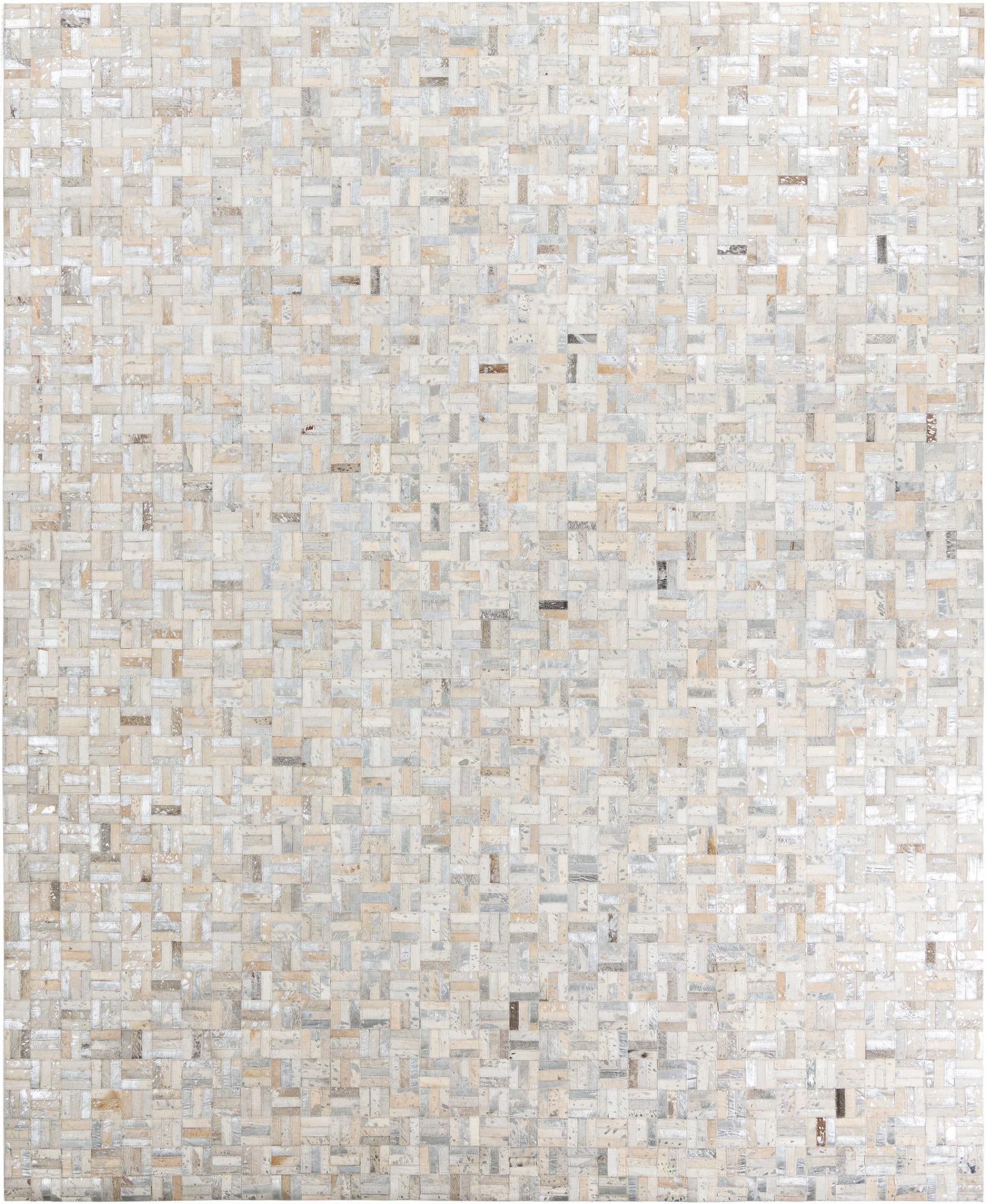 8' 1 x 10' Cowhide Leather Rug