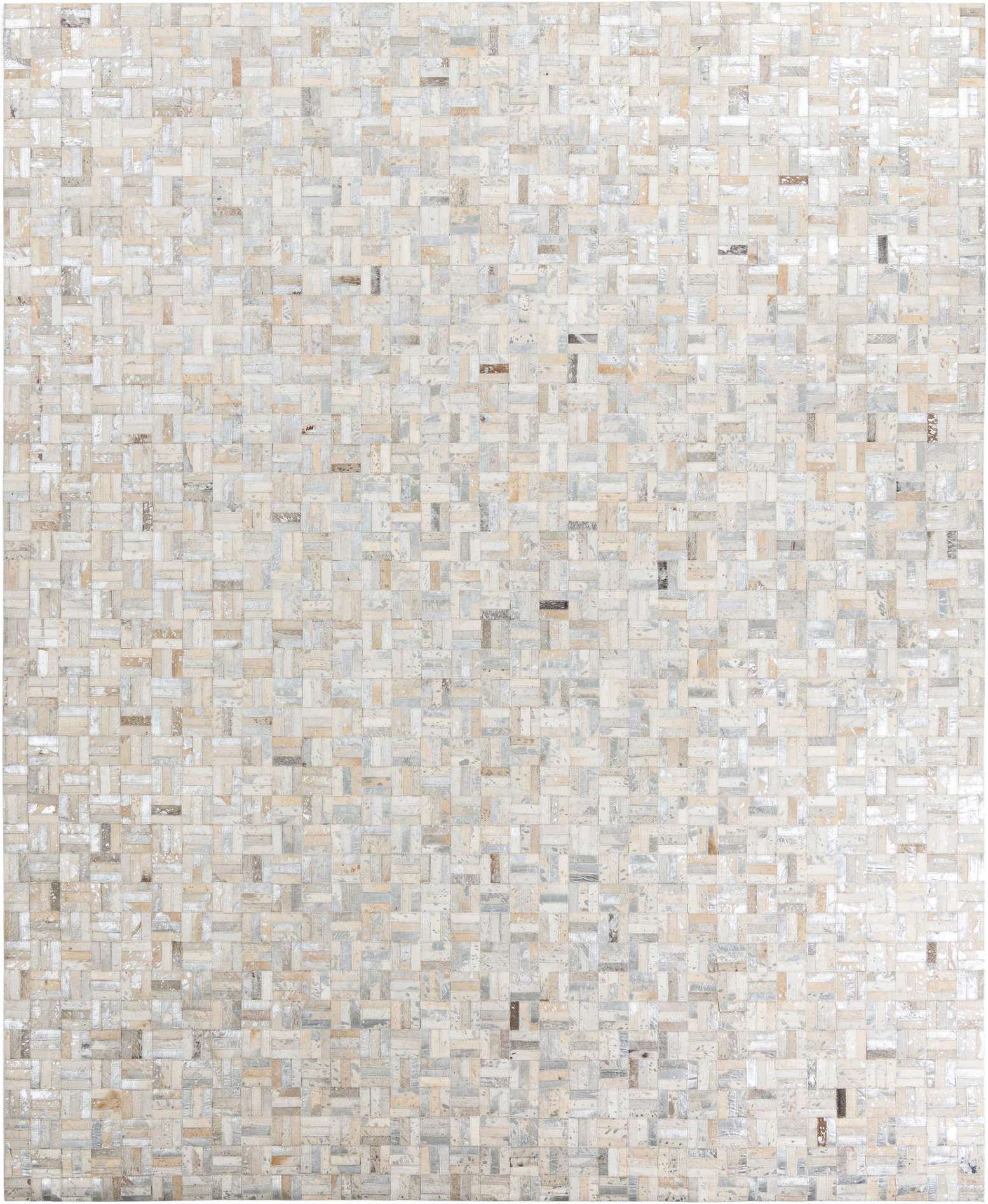 8' 1 x 10' Cowhide Leather Rug