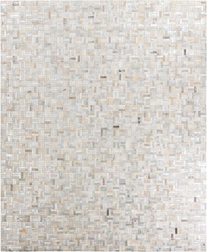 8' 1 x 10' Cowhide Leather Rug