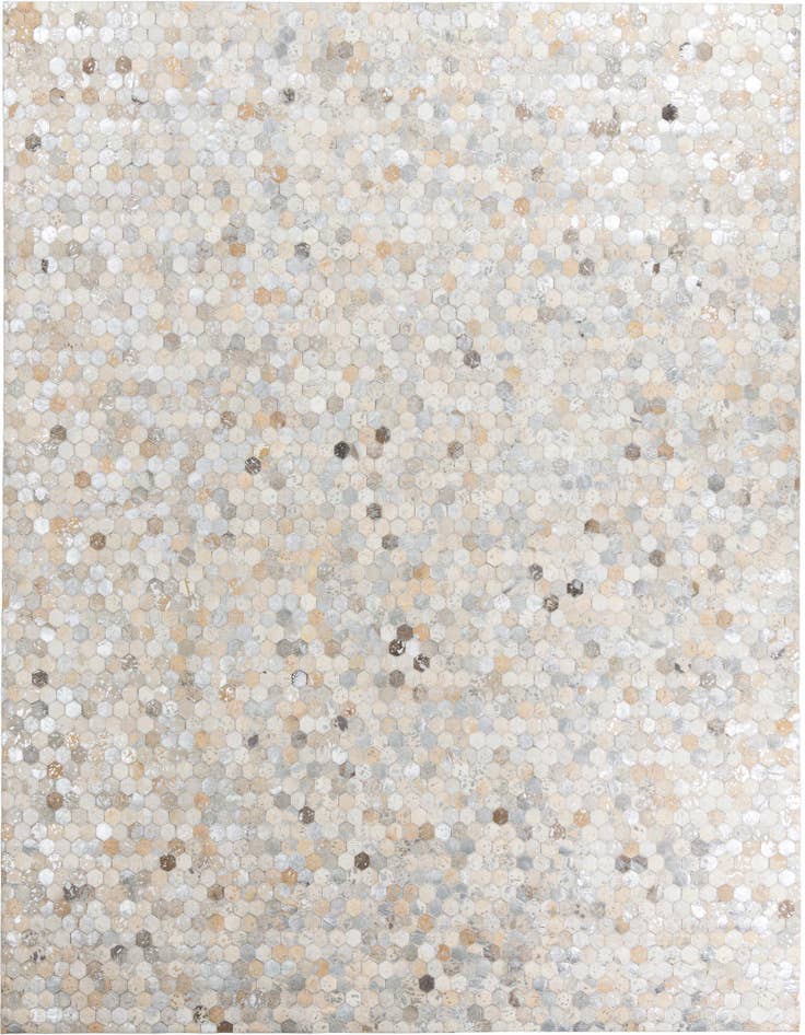 Detail image of 8' 2 x 9' 8 Cowhide Leather Rug