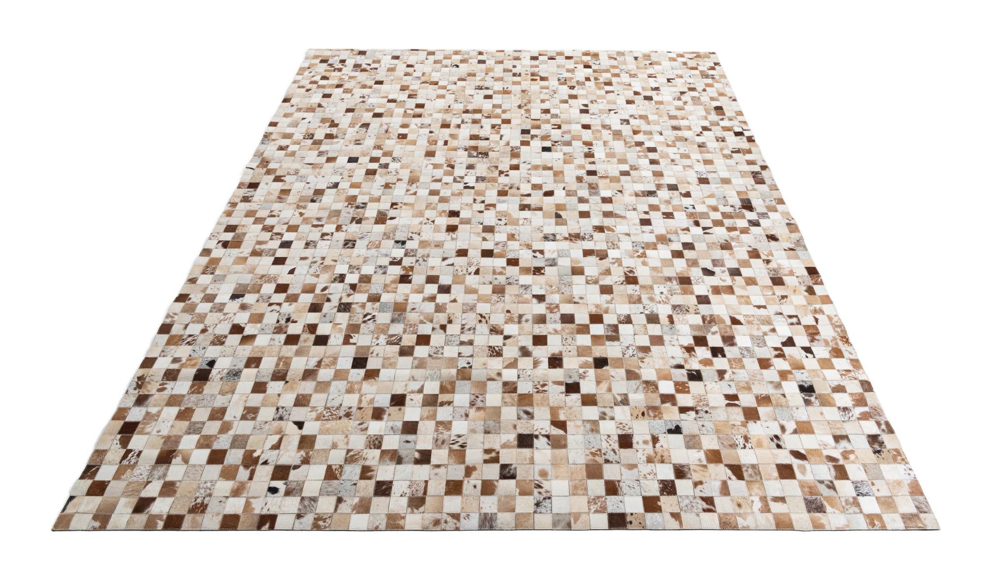 8' 1 x 10' Cowhide Leather Rug