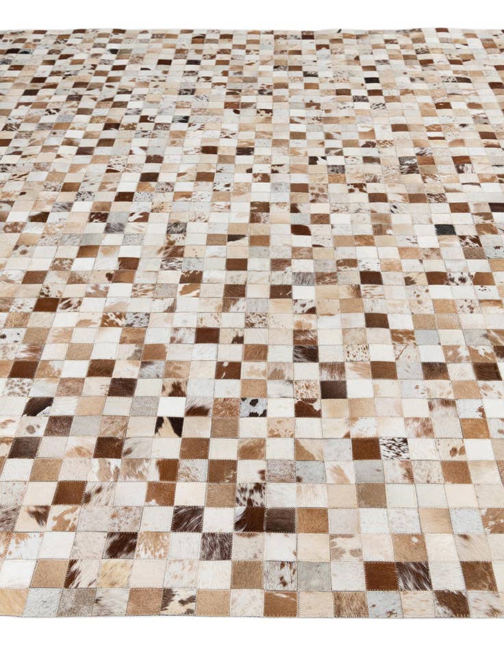 Detail image of 8' 1 x 10' Cowhide Leather Rug