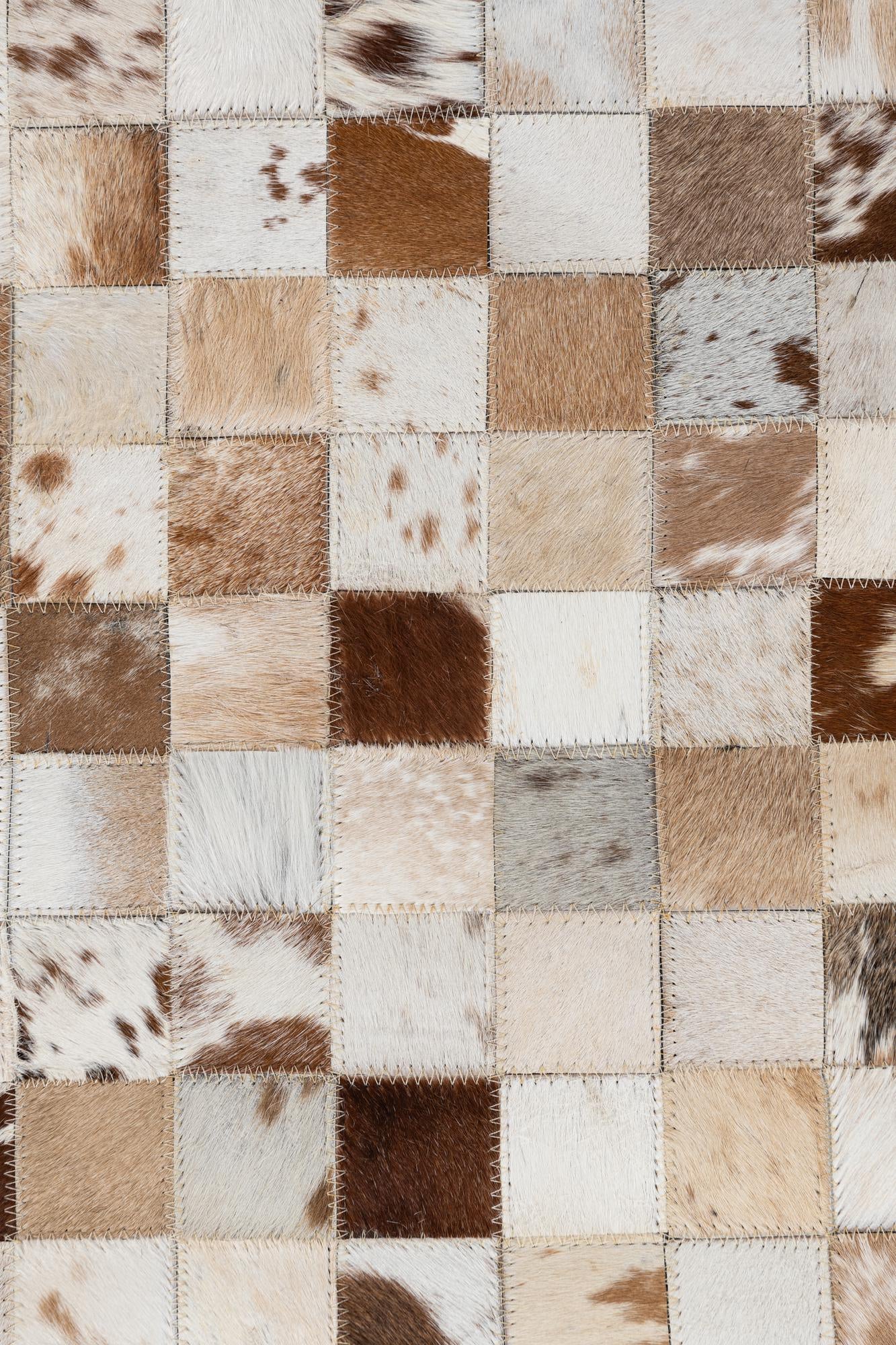 8' 1 x 10' Cowhide Leather Rug