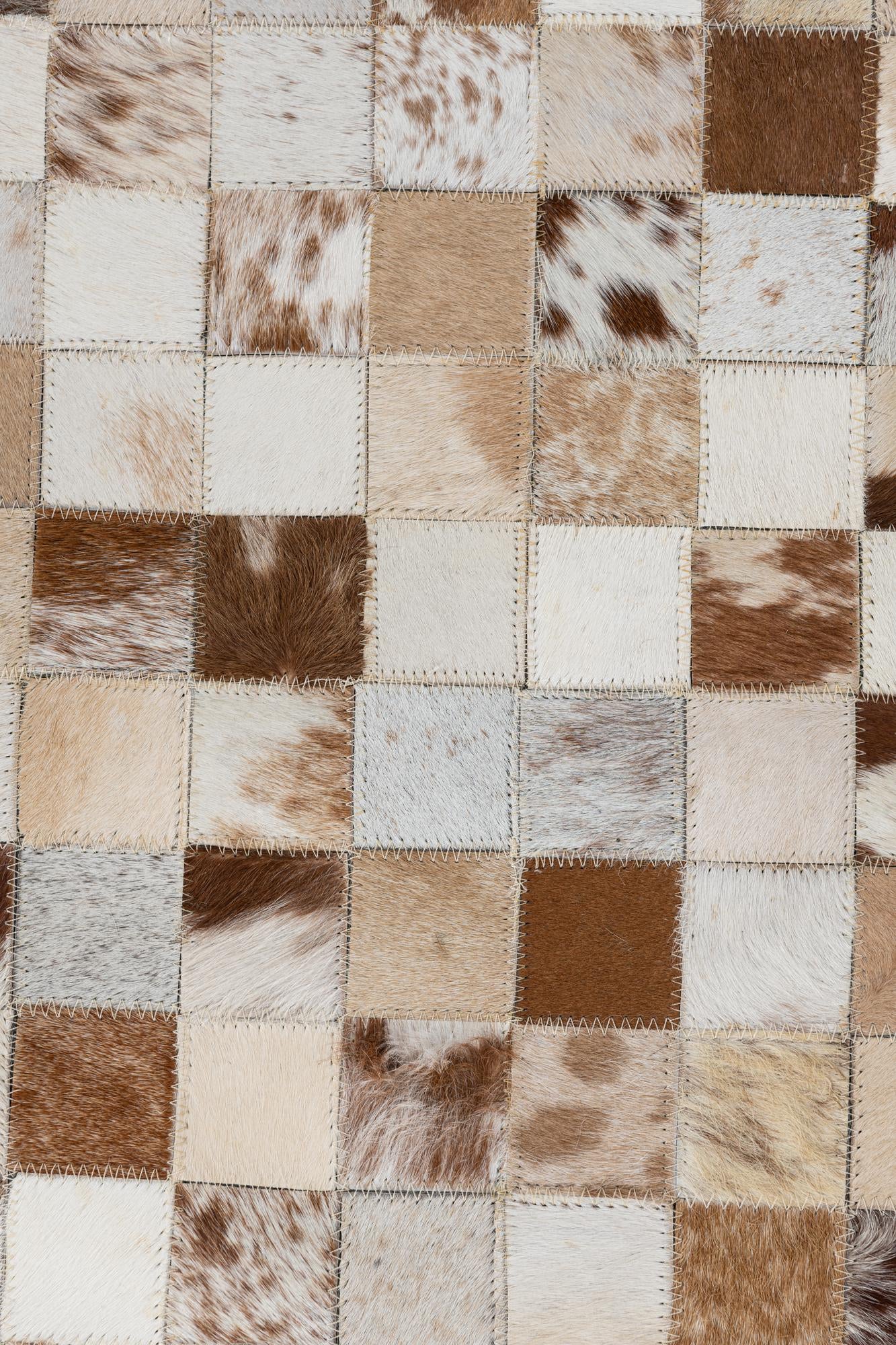8' 1 x 10' Cowhide Leather Rug