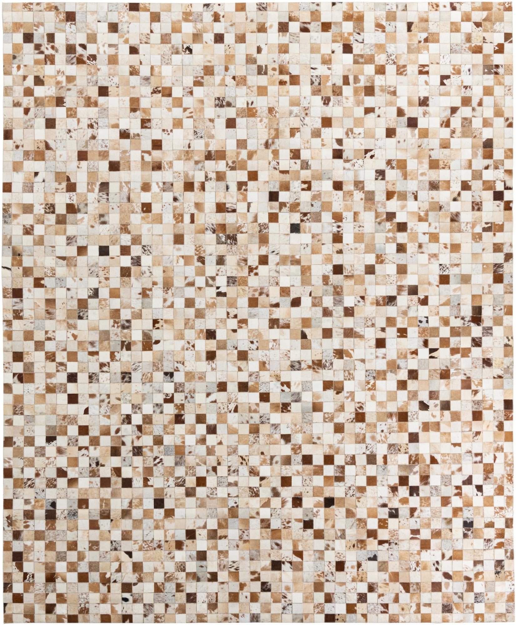 8' 1 x 10' Cowhide Leather Rug