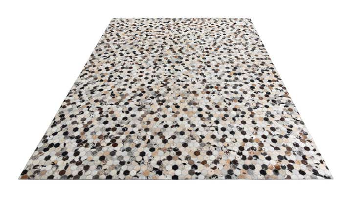 8' 1 x 10' Cowhide Leather Rug