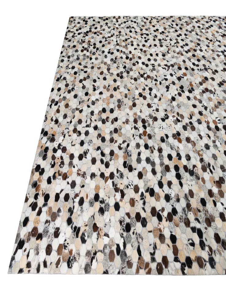 Detail image of 8' 1 x 10' Cowhide Leather Rug