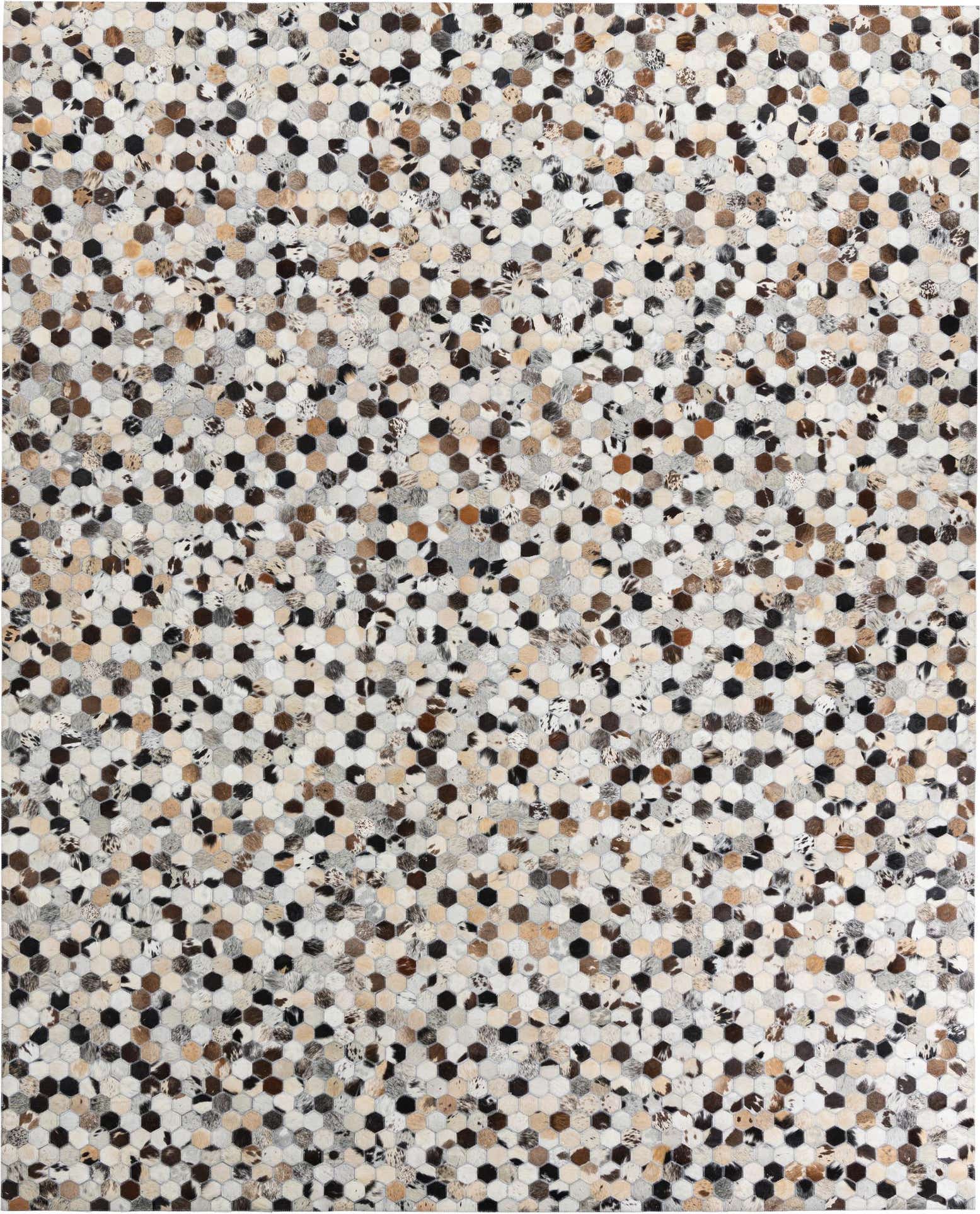 8' 1 x 10' Cowhide Leather Rug