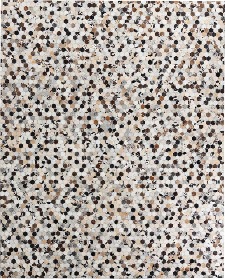 Detail image of 8' 1 x 10' Cowhide Leather Rug
