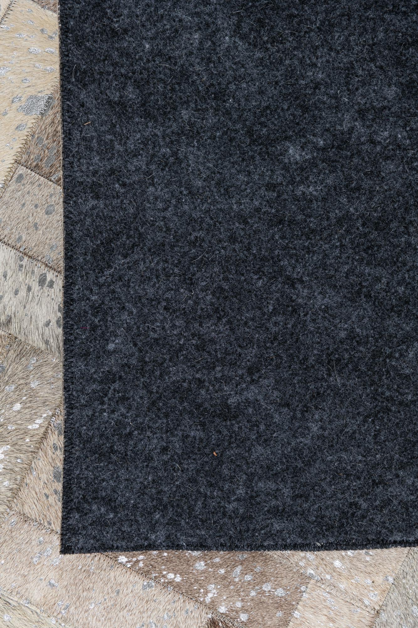 8' x 9' 10 Cowhide Leather Rug