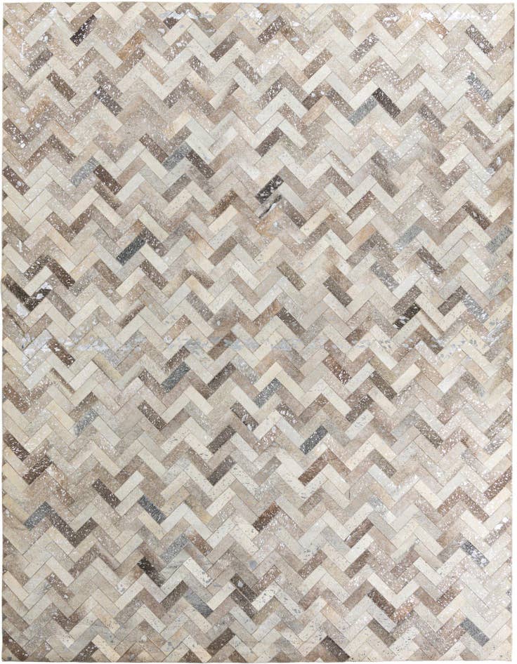 Detail image of 8' x 9' 10 Cowhide Leather Rug