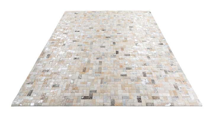 8' 1 x 10' Cowhide Leather Rug