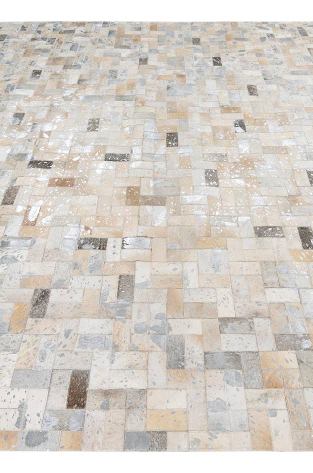 Detail image of 8' 1 x 10' Cowhide Leather Rug