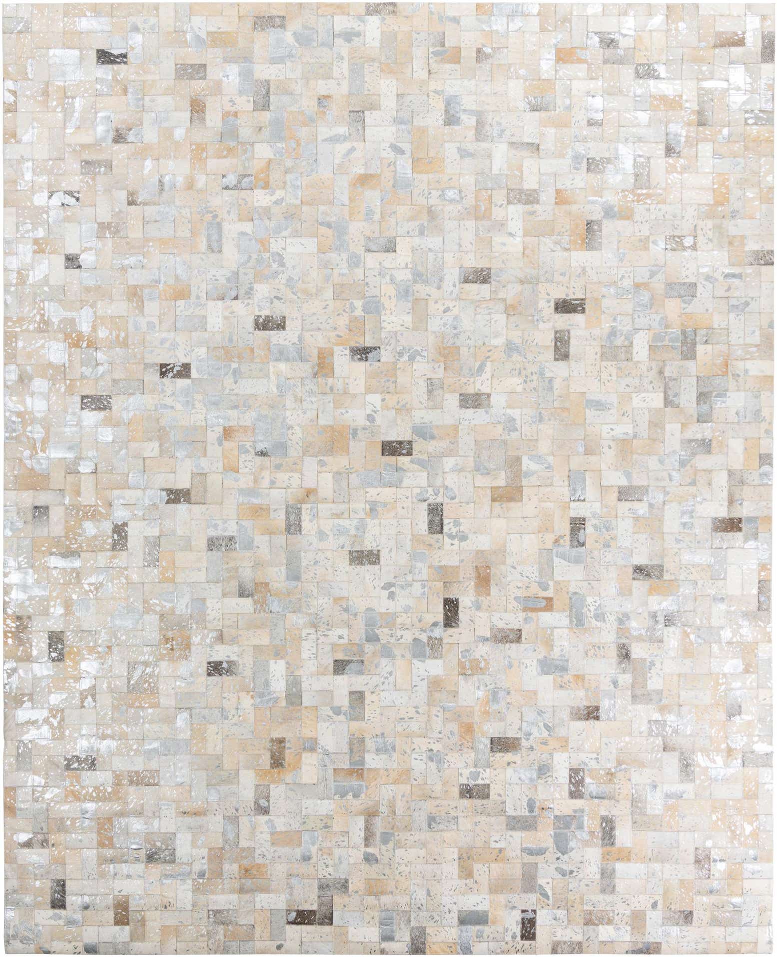 8' 1 x 10' Cowhide Leather Rug