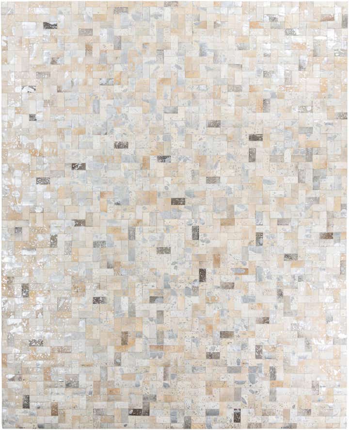 8' 1 x 10' Cowhide Leather Rug