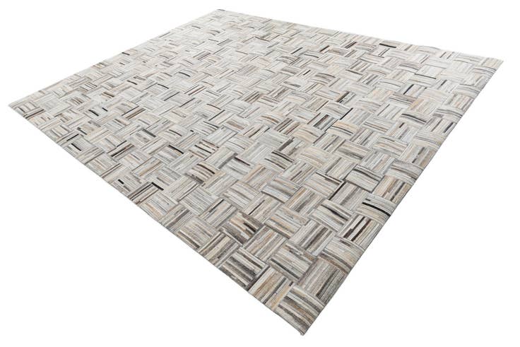 Detail image of 7' 10 x 9' 9 Cowhide Leather Rug