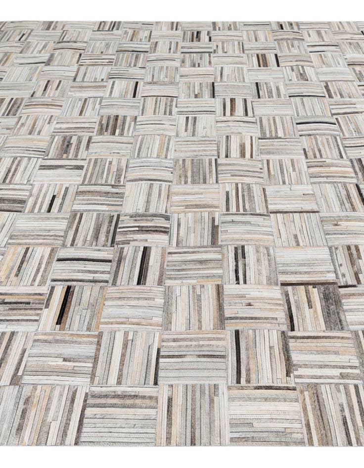 Detail image of 7' 10 x 9' 9 Cowhide Leather Rug