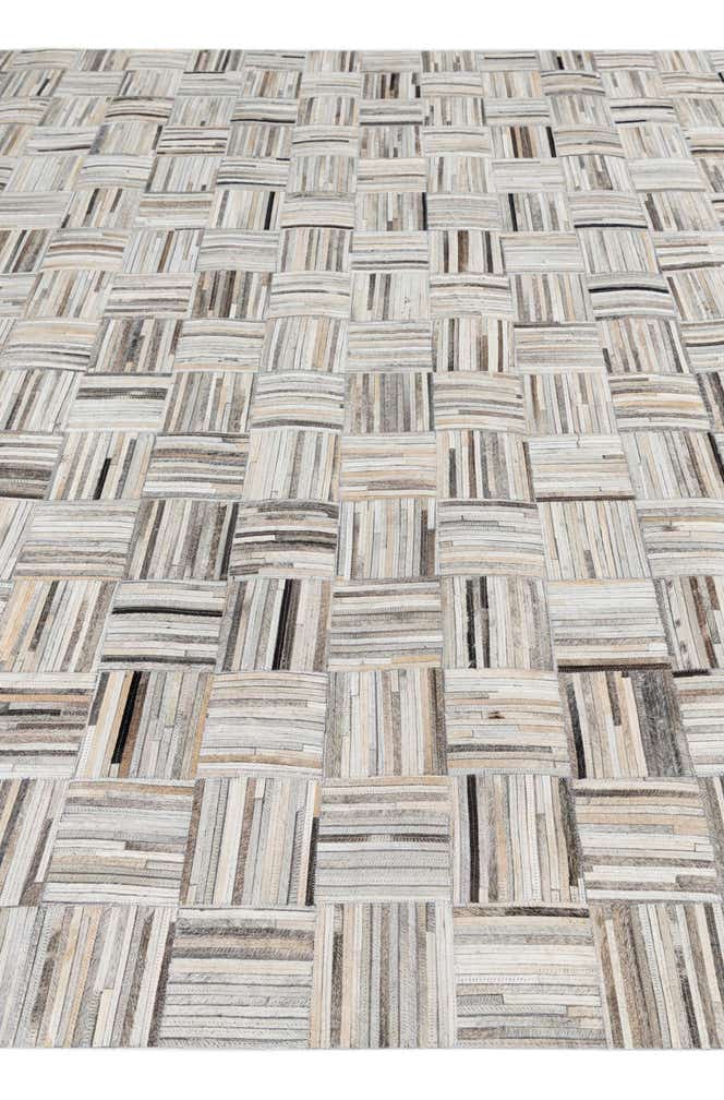 7' 10 x 9' 9 Cowhide Leather Rug