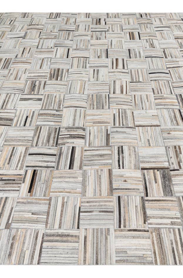 Detail image of 7' 10 x 9' 9 Cowhide Leather Rug