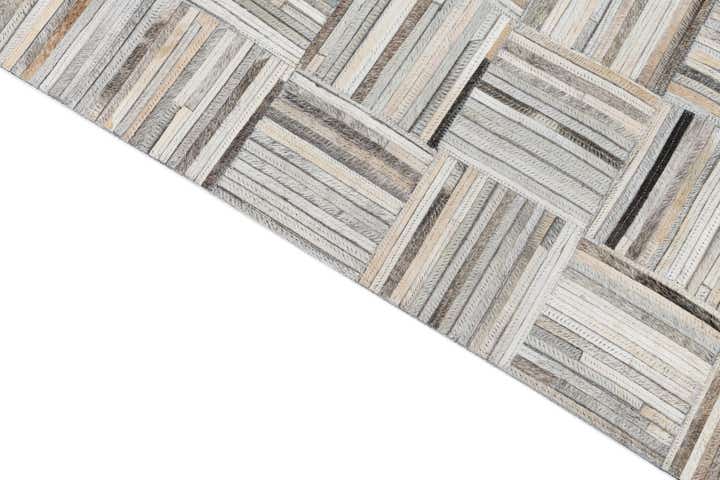 7' 10 x 9' 9 Cowhide Leather Rug