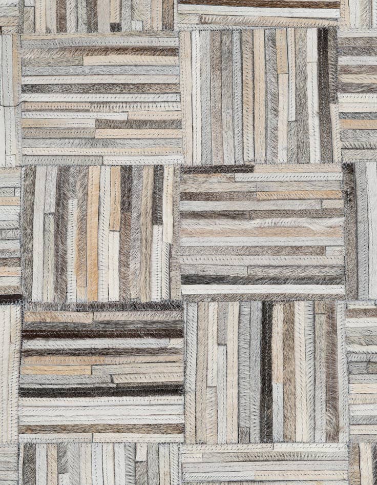 Detail image of 7' 10 x 9' 9 Cowhide Leather Rug