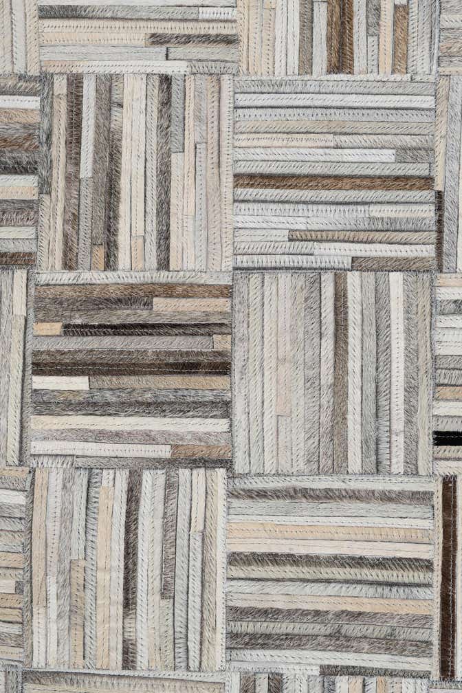 7' 10 x 9' 9 Cowhide Leather Rug