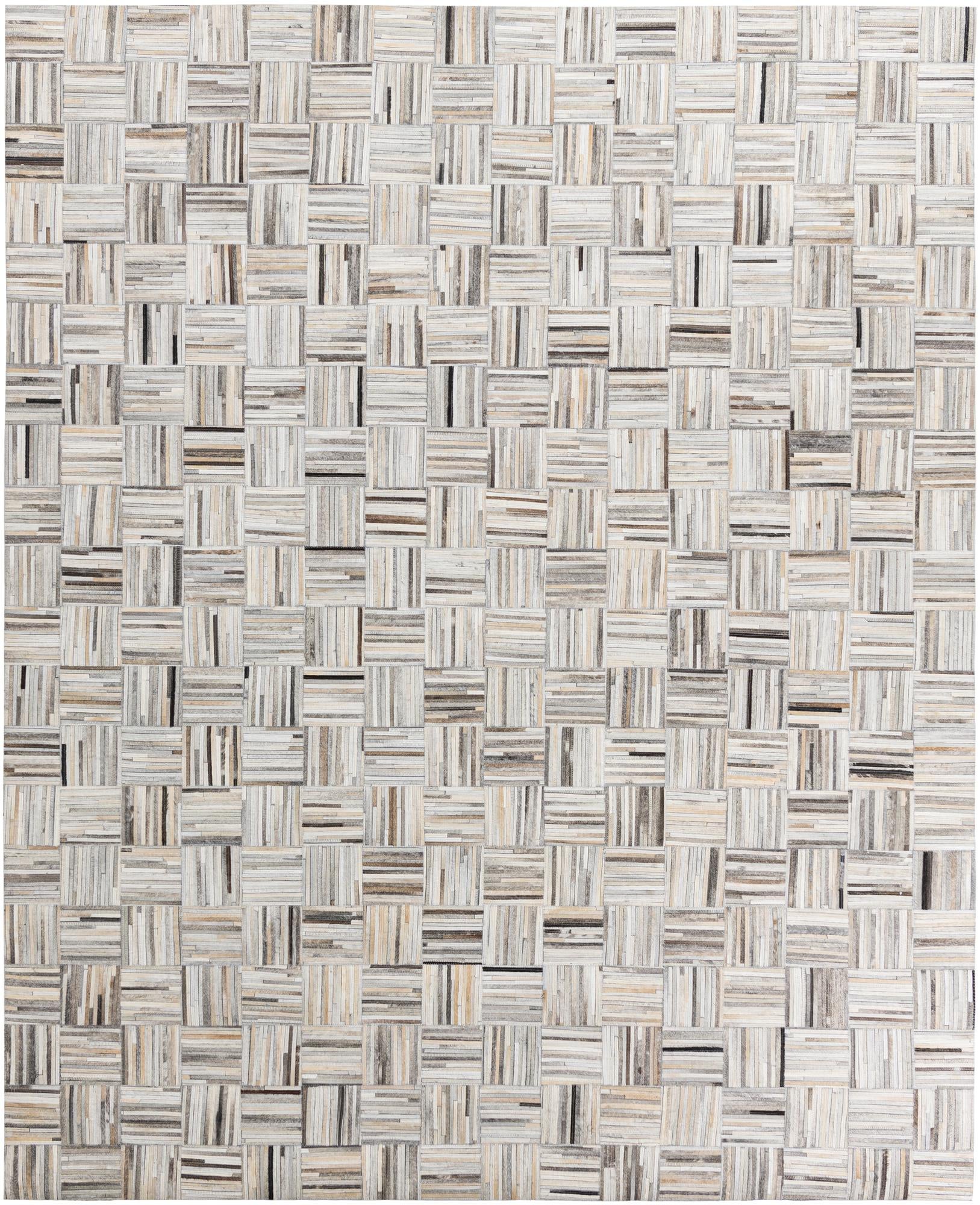7' 10 x 9' 9 Cowhide Leather Rug