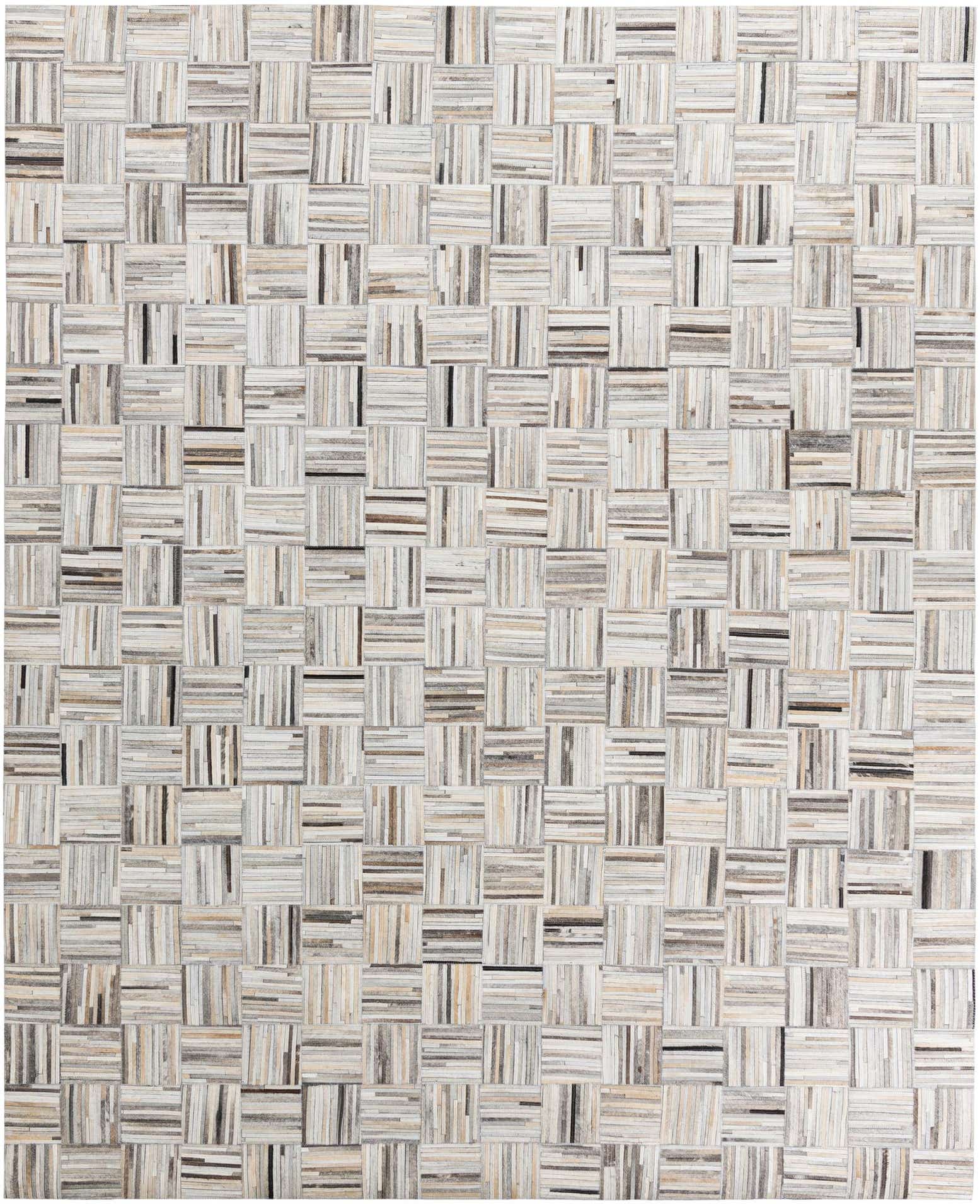 7' 10 x 9' 9 Cowhide Leather Rug