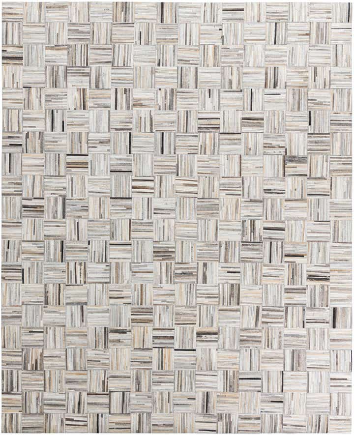 7' 10 x 9' 9 Cowhide Leather Rug