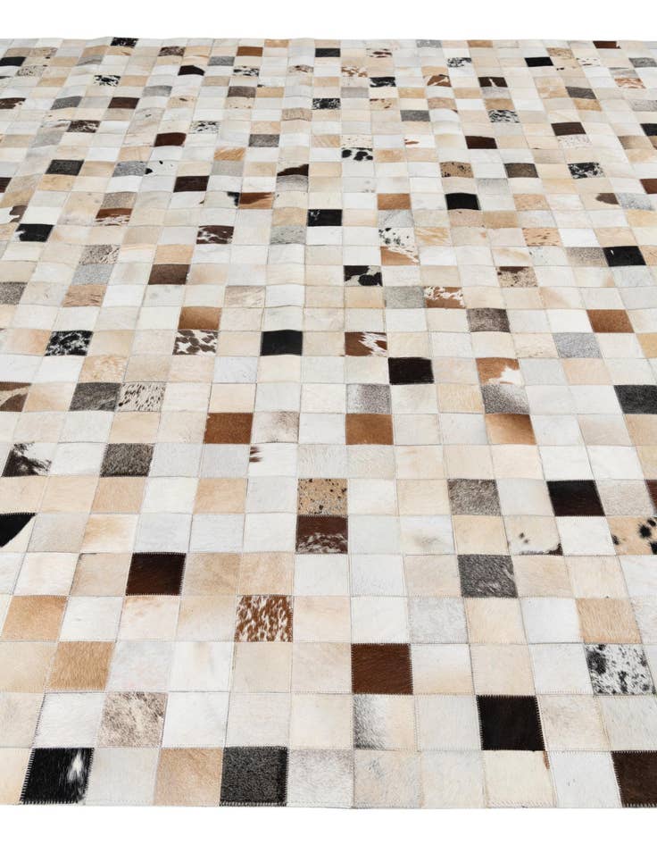 Detail image of 8' 1 x 10' Cowhide Leather Rug