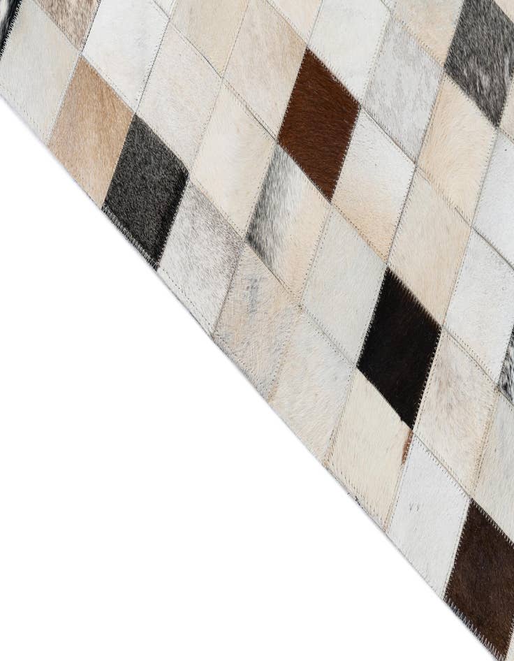 Detail image of 8' 1 x 10' Cowhide Leather Rug